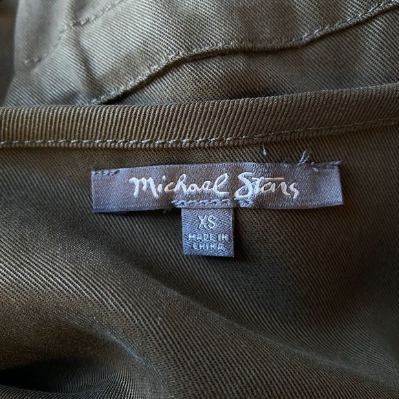 Michael Stars Shirt Dress XS Green Long Sleeve - Picture 7 of 13